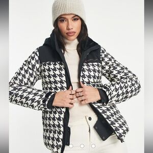 Protest Breey snow jacket in black dogstooth SOLD OUT ONLINE